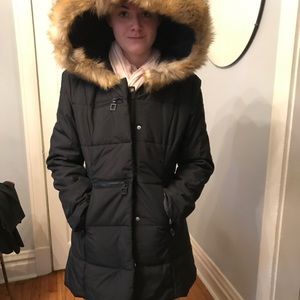 Hooded winter coat